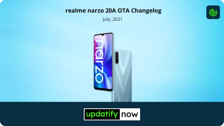 Realme Narzo 20A Software Update: July 2021 Android Security Patch released