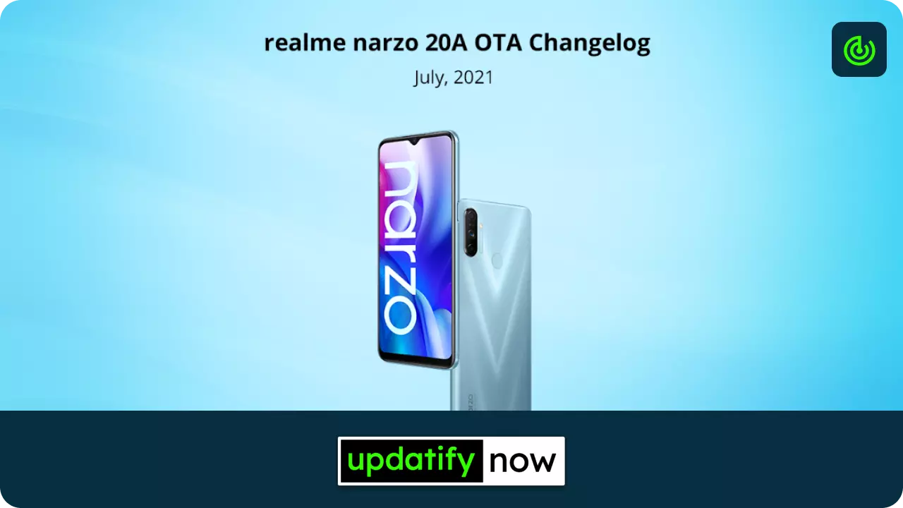 Realme Narzo 20A July 2021 Security Patch