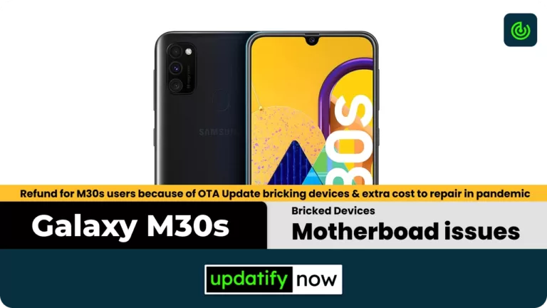 Samsung Galaxy M30s Bricked devices - motherboard issues - replacement cost - boot loop - freezing - Refund and more