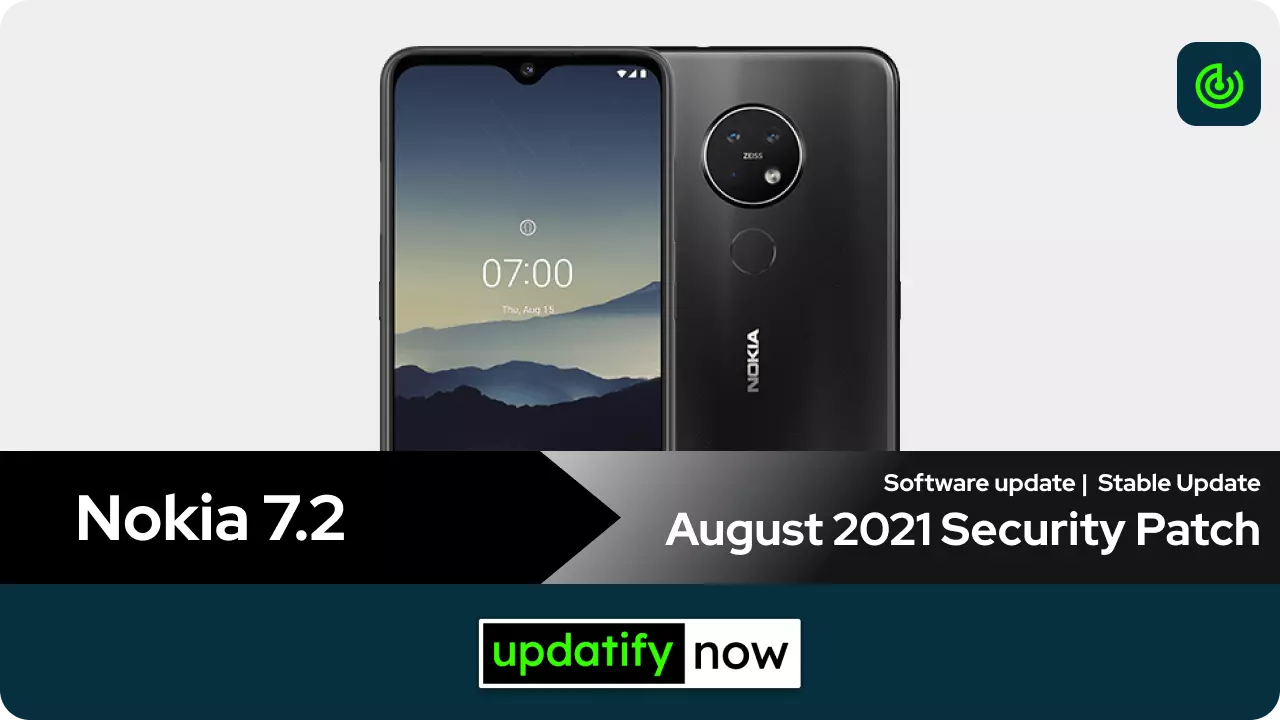 Nokia 7.2 August 2021 Android Security Patch