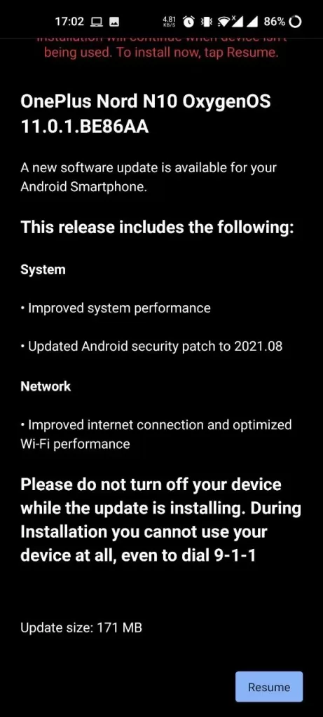 Oneplus Nord N10 5G - OxygenOS 11.0.1 - August 2021 Security Patch