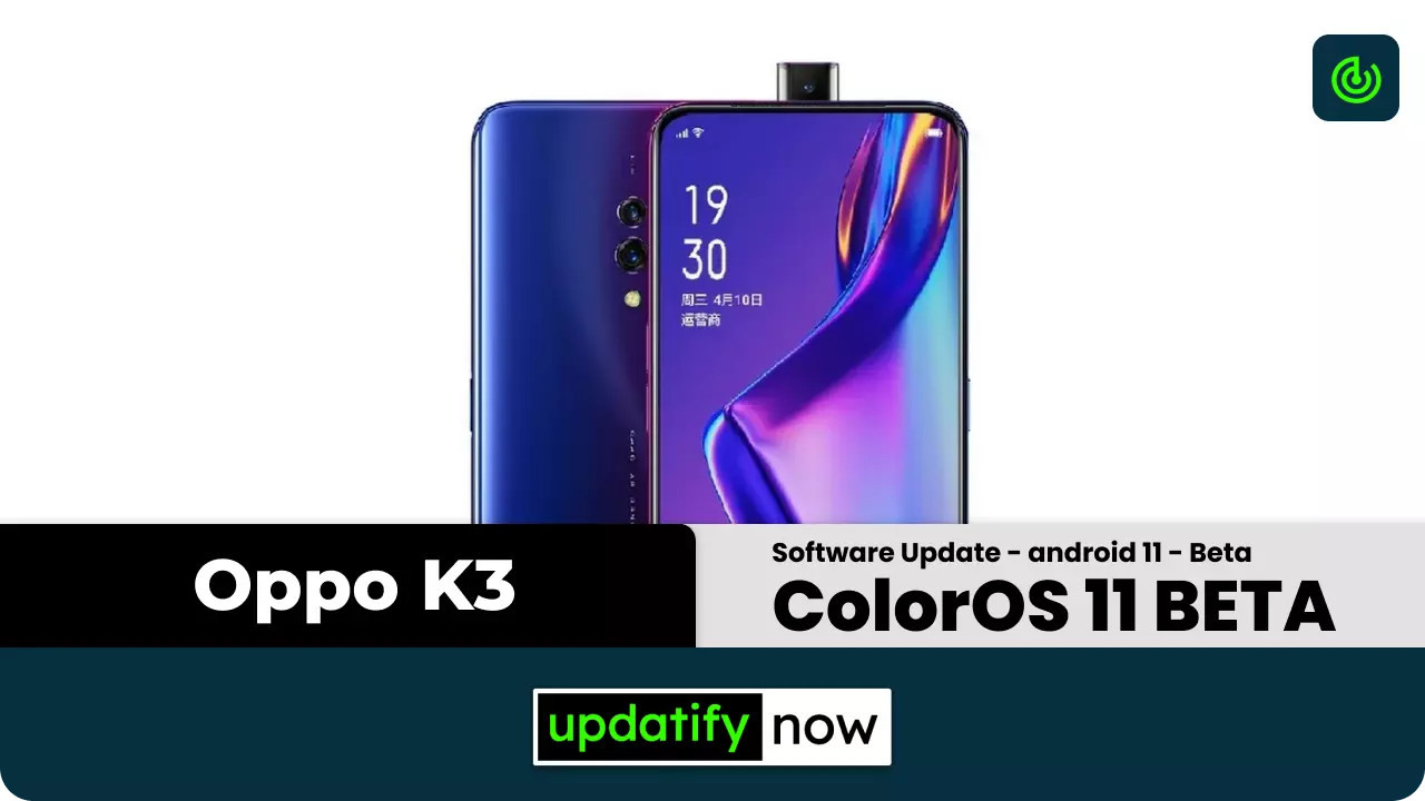 Oppo K3 Android 11 ColorOS 11 Beta