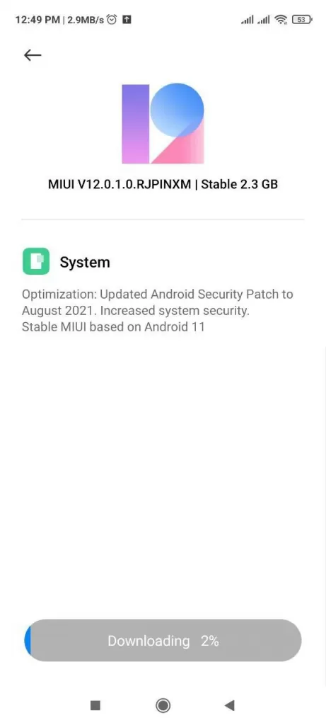 Poco M2 Pro Android 11 with MIUI 12 - August 2021 Security Patch for Mi Pilot Tester - S-2