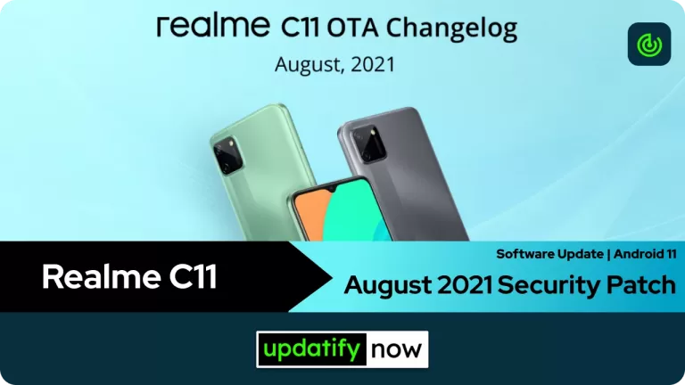 Realme C11 Software Update: August 2021 Android Security Patch released