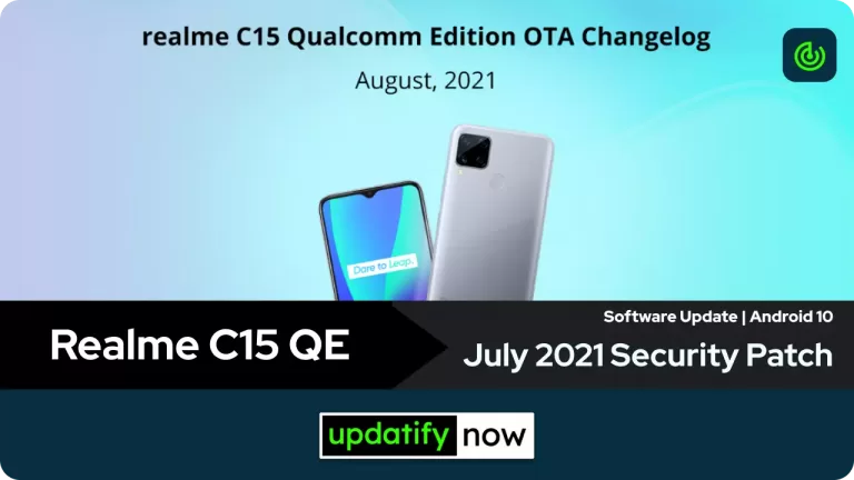 Realme C15 Qualcomm Edition Software Update: July 2021 Android Security Patch released