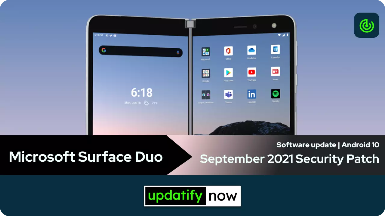 Microsoft Surface Duo September 2021 Security Patch