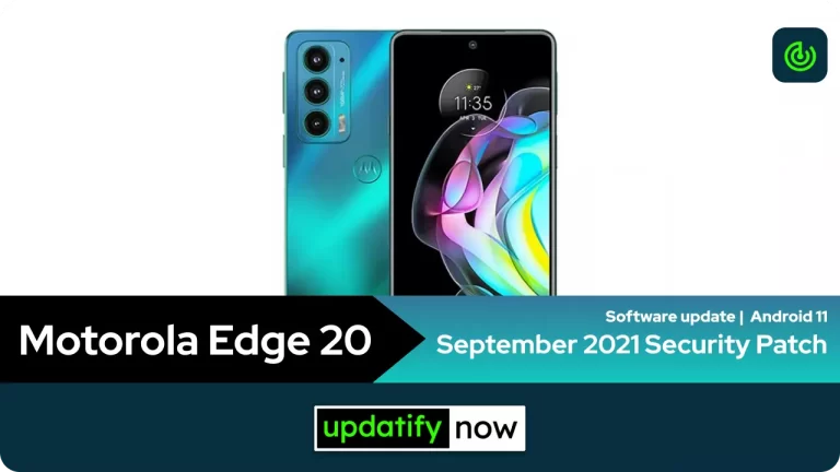 Motorola Edge 20: September 2021 Security Patch