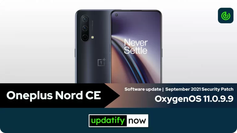 Oneplus Nord CE: OxygenOS 11.0.9.9 with September 2021 Security Patch
