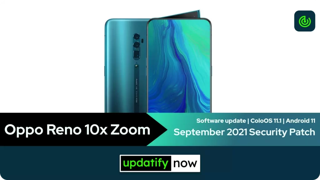 Oppo Reno 10x Zoom September 2021 Security Patch
