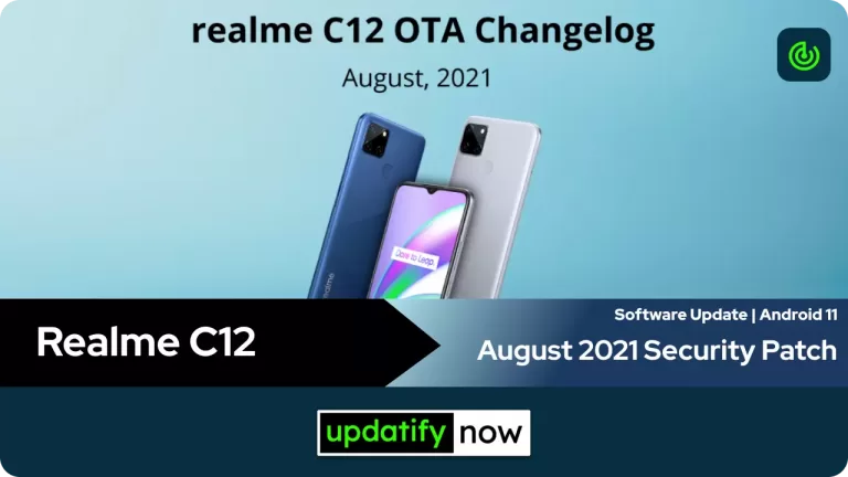 Realme C12 Software Update: August 2021 Android Security Patch released