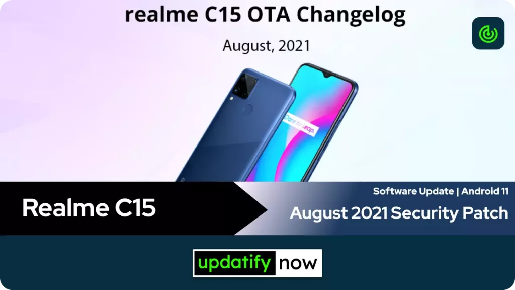 Realme C15 August 2021 Security Patch