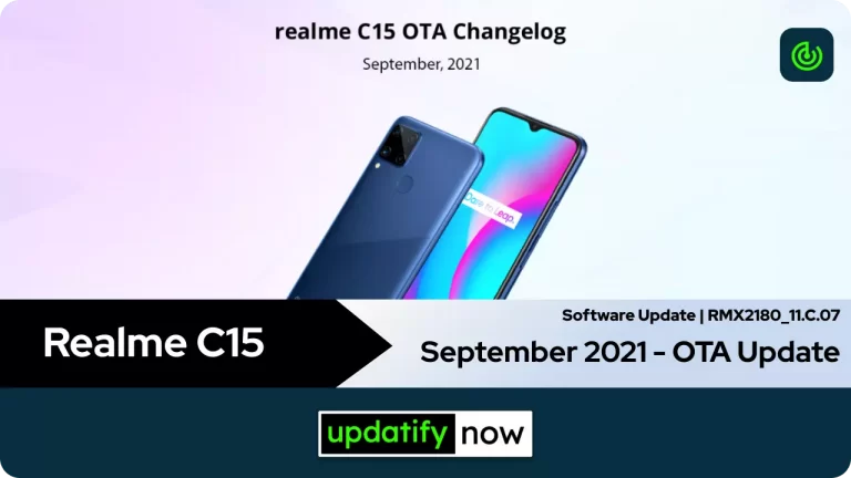 Realme C15 September 2021 OTA update with Minor Improvements