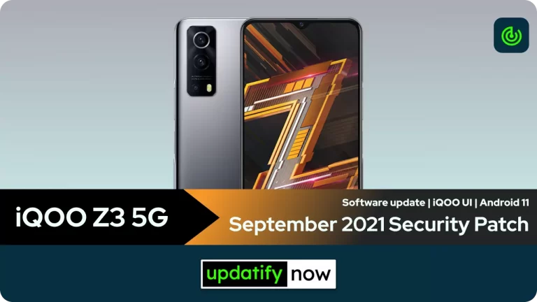 iQOO Z3 5G : September 2021 Security Patch
