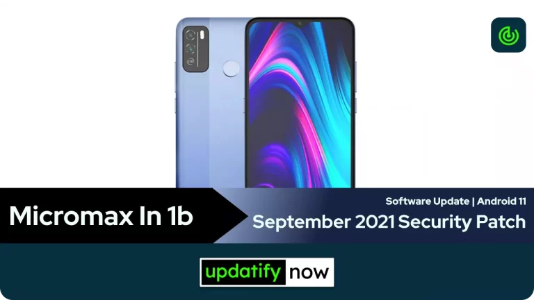 Micromax In 1b:  September 2021 Security Patch