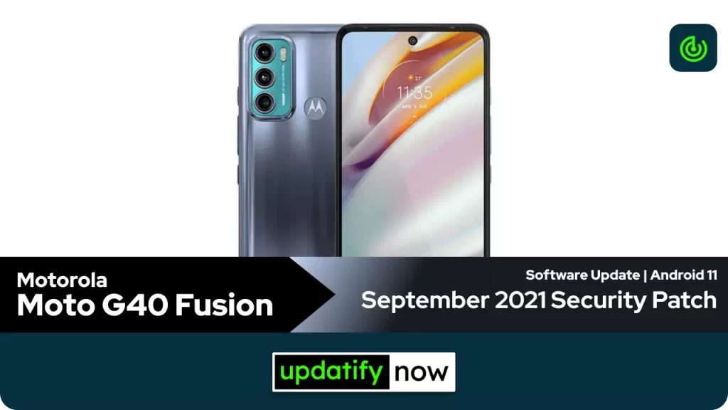 Motorola Moto G40 Fusion September 2021 Security Patch