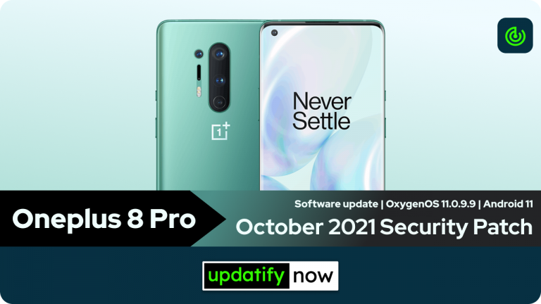 OnePlus 8 Pro: OxygenOS 11.0.9.9 with October 2021 Security Patch