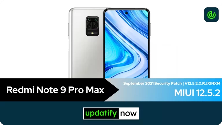 Redmi Note 9 Pro Max MIUI 12.5.2 Update with September 2021 Security Patch