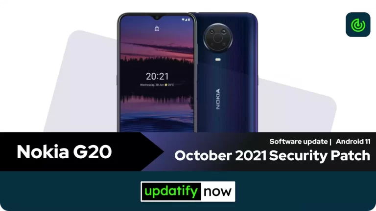 Nokia G20: October 2021 Security Patch