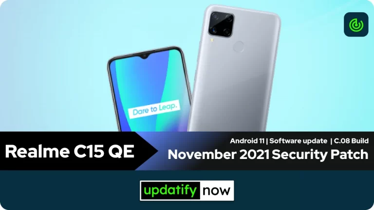 Realme C15 QE: November 2021 Security Patch with C.08 Build