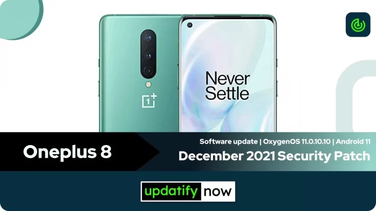 Oneplus 8: OxygenOS 11.0.10.10 with December 2021 Security Patch