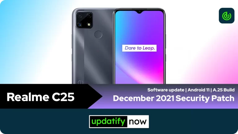 Realme C25: December 2021 Security Patch with A.25 Build