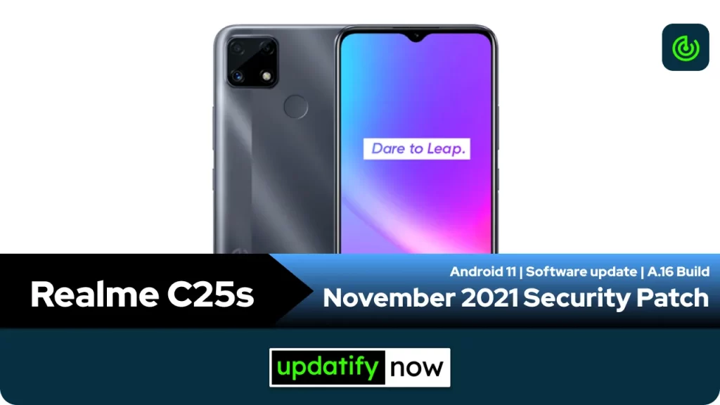 Realme C25s November 2021 Security Patch with A.16 Build