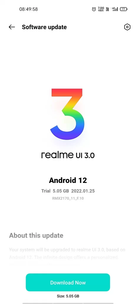 Realme 7 Pro Realme UI 3.0 with Android 12 - 1