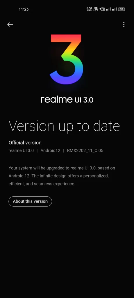 Realme GT Android 12 with Realme UI 3.0 Beta
