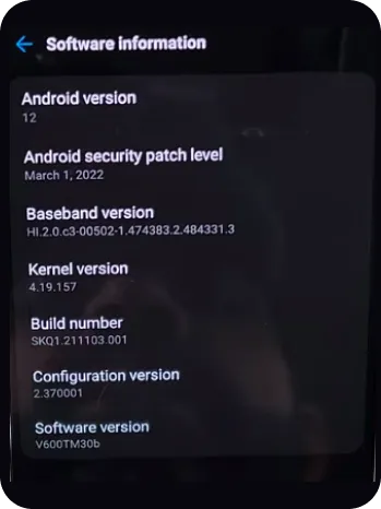 Lg V60 ThinQ Android 12 - US
