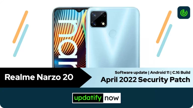 Realme Narzo 20: April 2022 Security Patch with C.16 Build