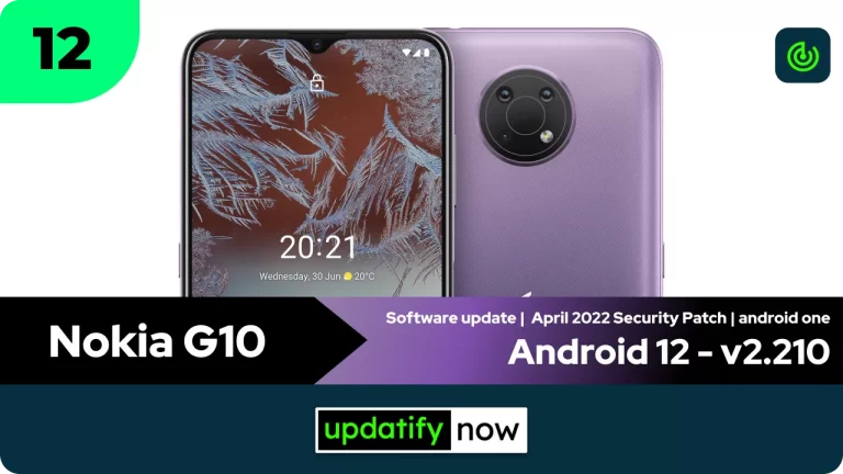 Nokia G10: Android 12 v2.210 with April 2022 Security Patch