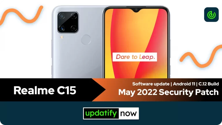 Realme C15: May 2022 Security patch with C.12 Build