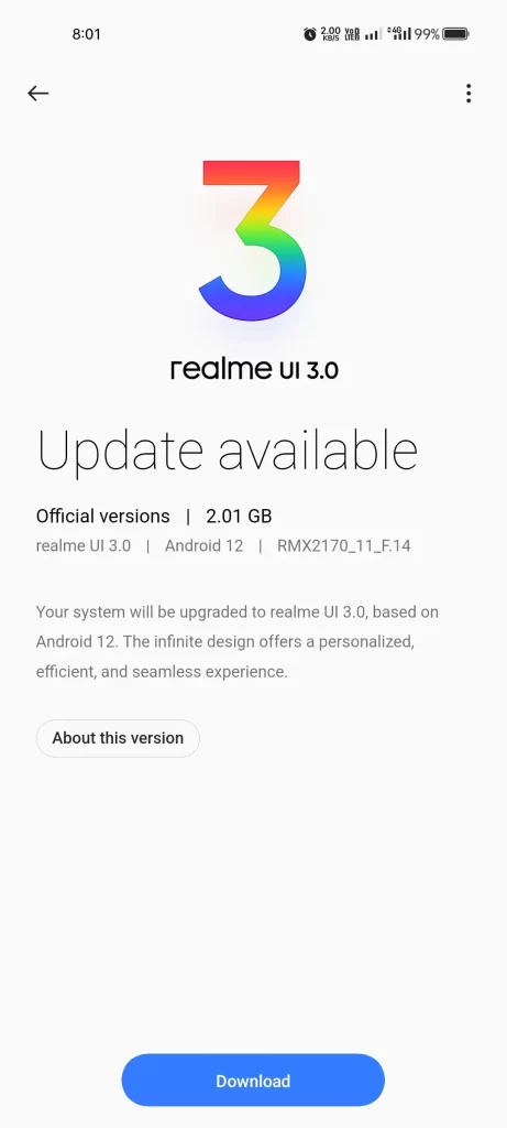 Realme 7 Pro Realme UI 3.0 with Android 12