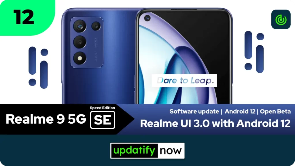 Realme 9 5G SE Realme UI 3.0 with Android 12 - Open Beta