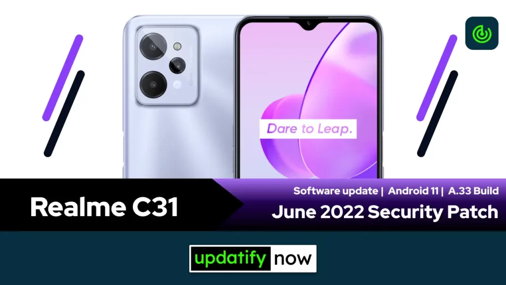 Realme C31 June 2022 Security Patch with A.33 Build