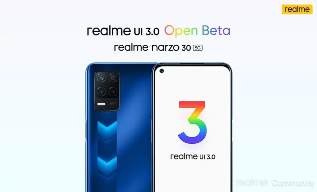 Realme Narzo 30 5G Realme UI 3.0 - Open Beta