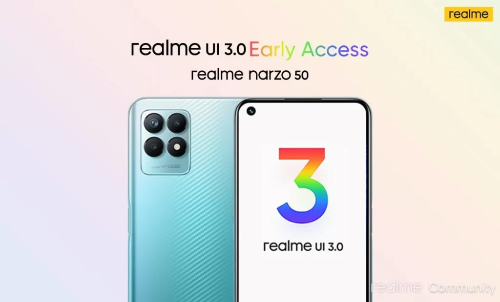 Realme Narzo 50 Realme UI 3.0 - Early Access