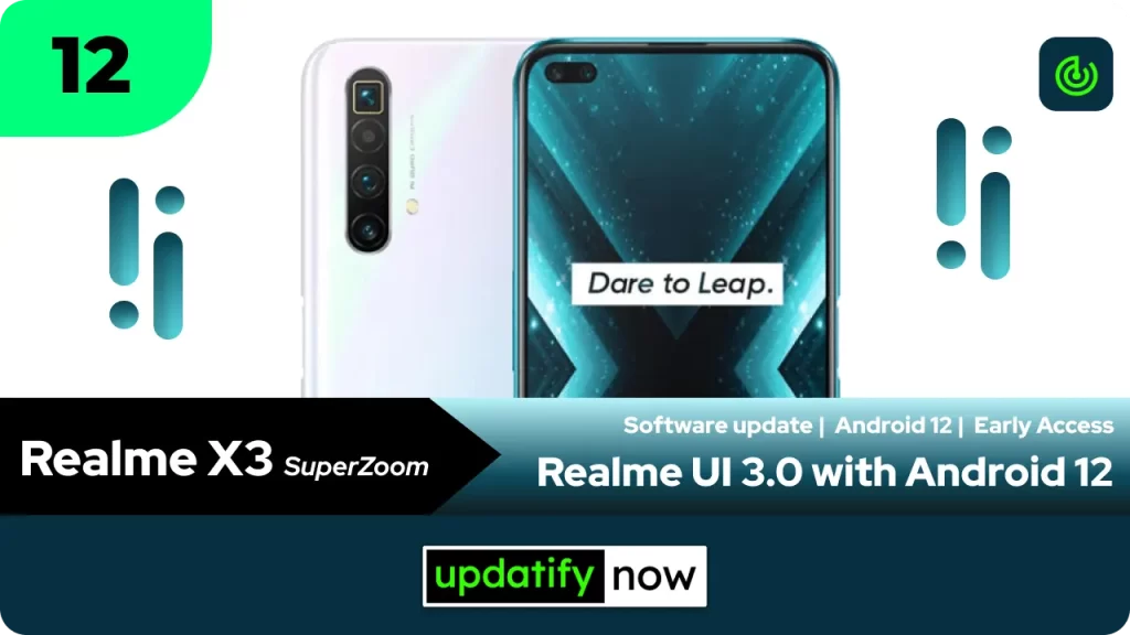 Realme X3 SuperZoom Realme UI 3.0 with Android 12 - Early Access