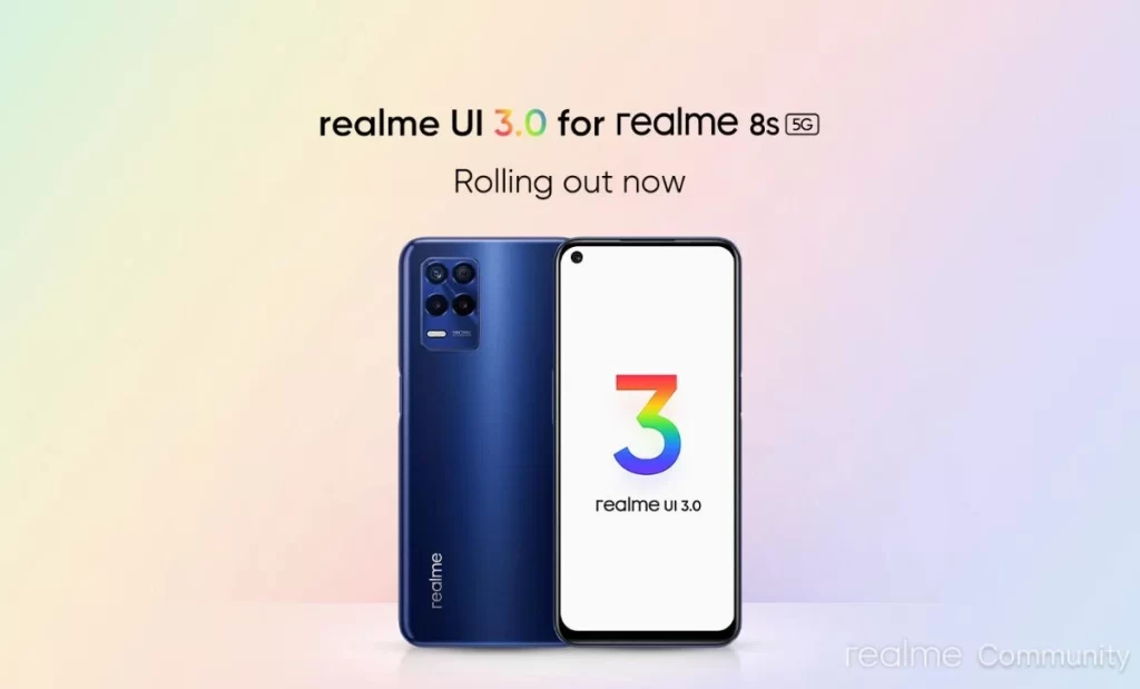 Realme 8s 5G Realme UI 3.0 - Stable Update