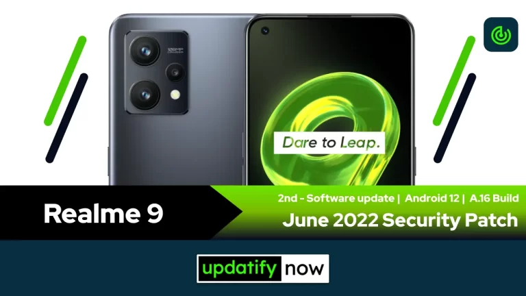 Realme 9: New Update with A.16 Build