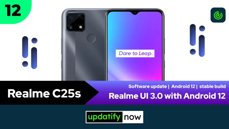 Realme C25s: Realme UI 3.0 with Android 12 – Stable Update