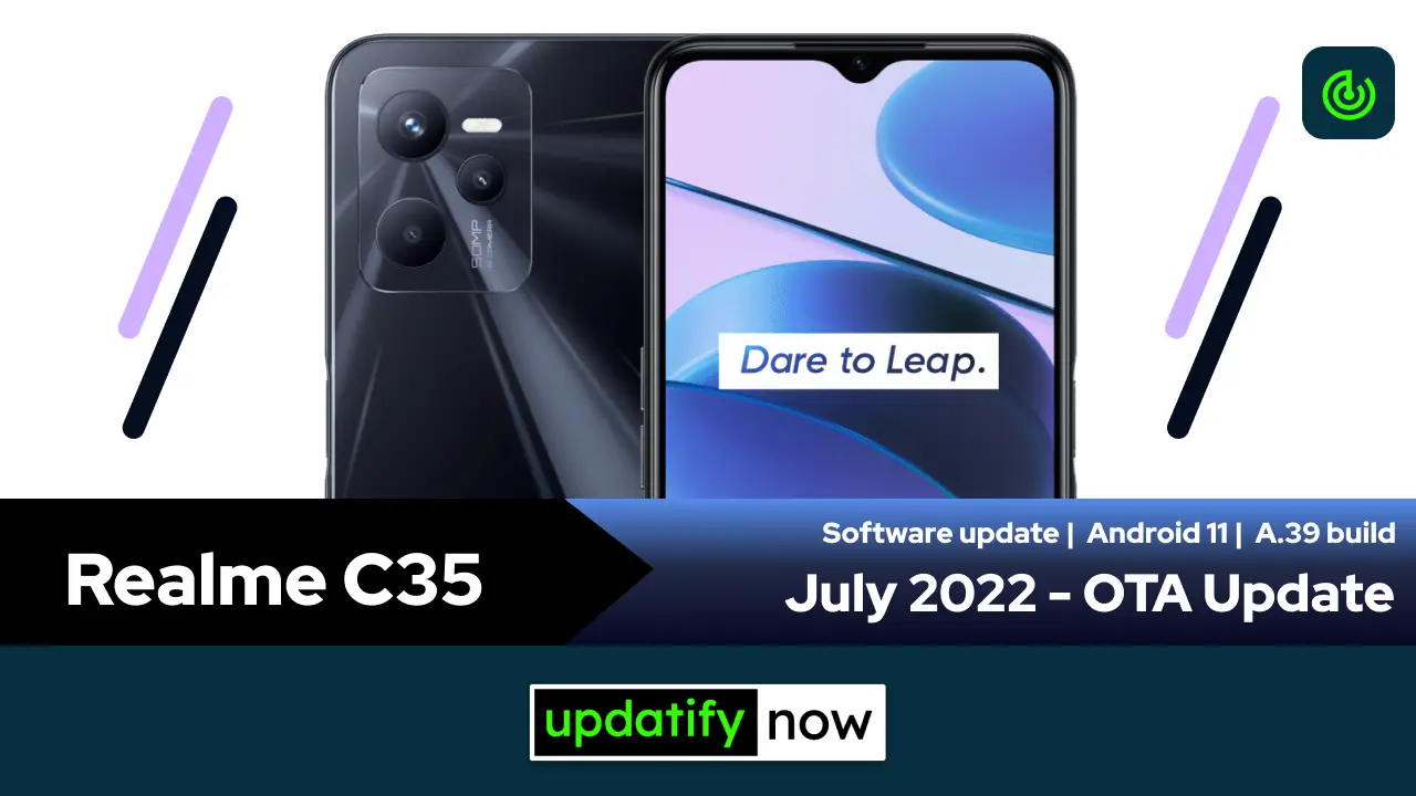 Realme C35 July 2022 OTA Update with A.39 Build